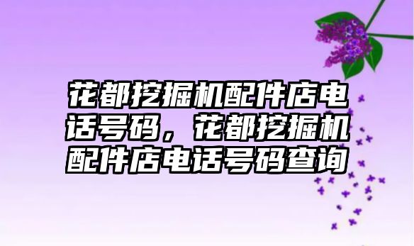 花都挖掘機配件店電話號碼，花都挖掘機配件店電話號碼查詢