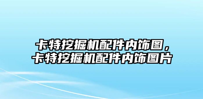 卡特挖掘機配件內飾圖，卡特挖掘機配件內飾圖片