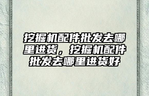 挖掘機配件批發去哪里進貨，挖掘機配件批發去哪里進貨好