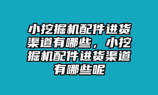 小挖掘機配件進貨渠道有哪些，小挖掘機配件進貨渠道有哪些呢