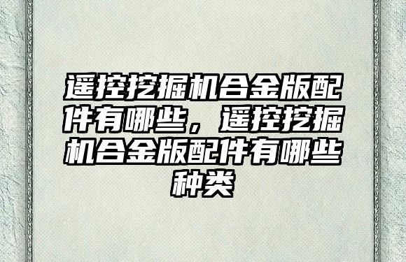 遙控挖掘機合金版配件有哪些，遙控挖掘機合金版配件有哪些種類