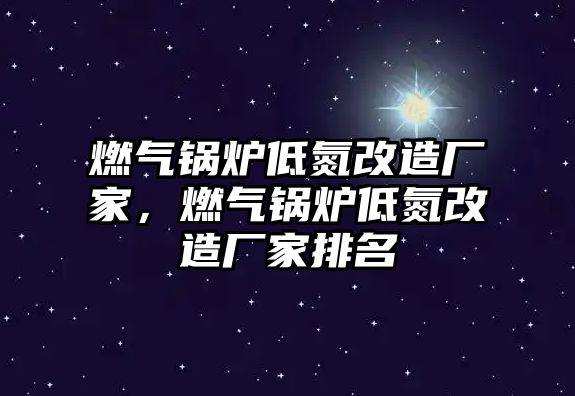 燃氣鍋爐低氮改造廠家，燃氣鍋爐低氮改造廠家排名