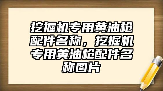 挖掘機專用黃油槍配件名稱，挖掘機專用黃油槍配件名稱圖片