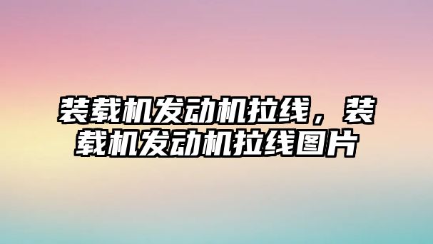 裝載機(jī)發(fā)動機(jī)拉線，裝載機(jī)發(fā)動機(jī)拉線圖片