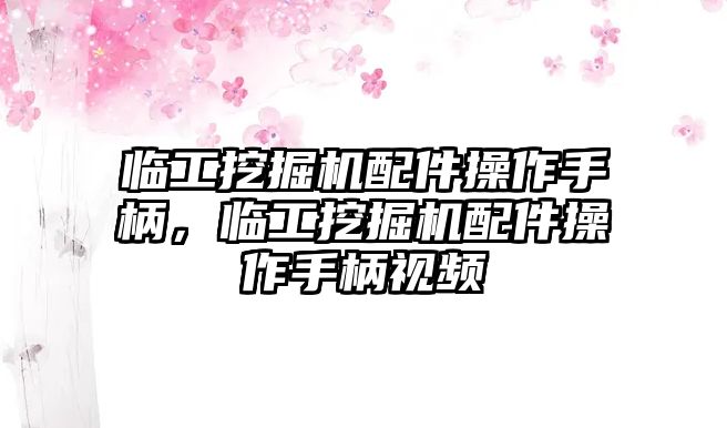 臨工挖掘機(jī)配件操作手柄，臨工挖掘機(jī)配件操作手柄視頻