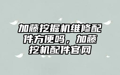 加藤挖掘機維修配件方便嗎，加藤挖機配件官網