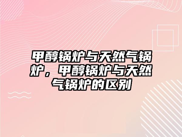 甲醇鍋爐與天然氣鍋爐，甲醇鍋爐與天然氣鍋爐的區別