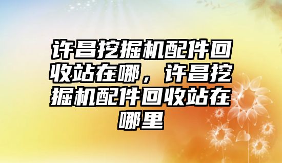 許昌挖掘機配件回收站在哪，許昌挖掘機配件回收站在哪里