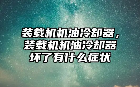 裝載機(jī)機(jī)油冷卻器，裝載機(jī)機(jī)油冷卻器壞了有什么癥狀