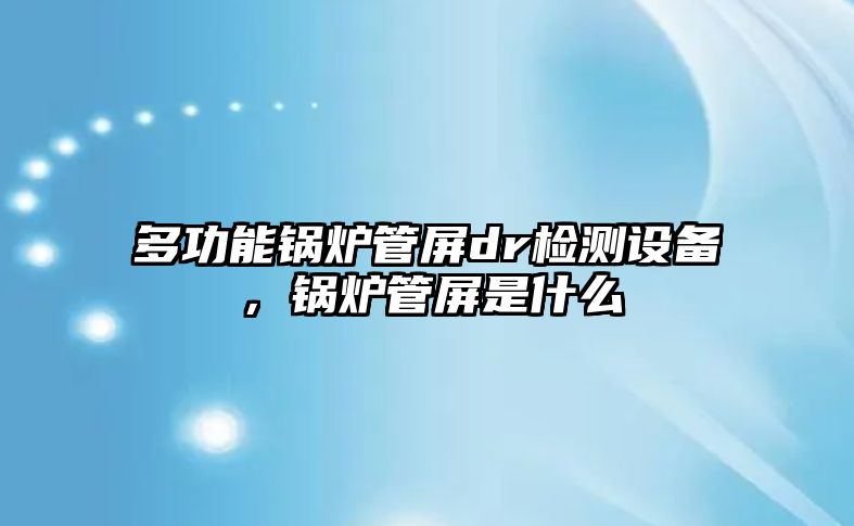 多功能鍋爐管屏dr檢測設備，鍋爐管屏是什么