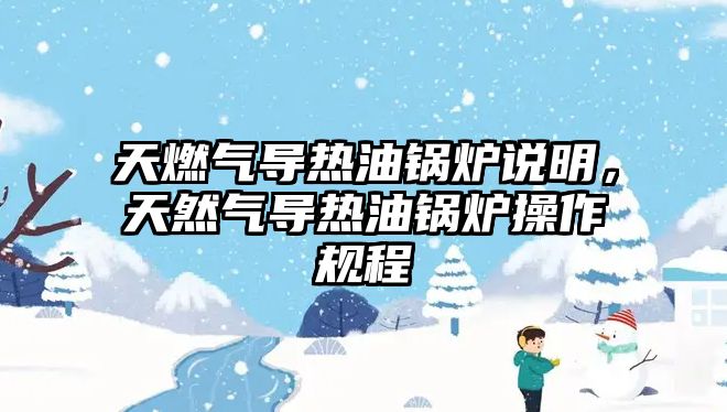 天燃氣導熱油鍋爐說明，天然氣導熱油鍋爐操作規程