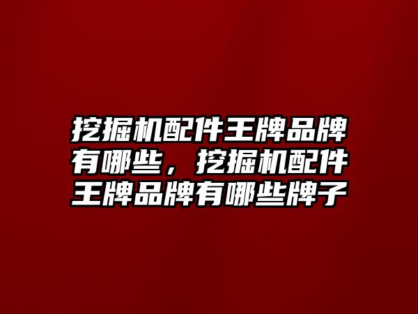 挖掘機配件王牌品牌有哪些，挖掘機配件王牌品牌有哪些牌子