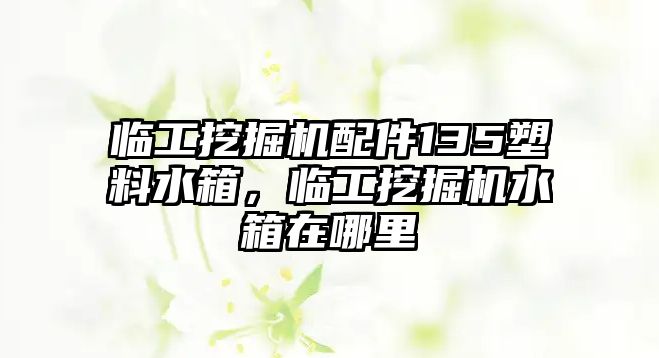 臨工挖掘機配件135塑料水箱，臨工挖掘機水箱在哪里