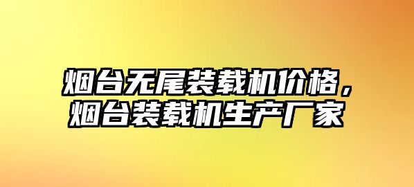 煙臺無尾裝載機價格，煙臺裝載機生產廠家