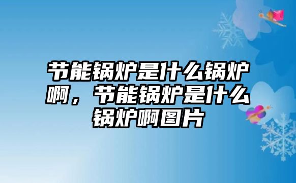 節能鍋爐是什么鍋爐啊，節能鍋爐是什么鍋爐啊圖片