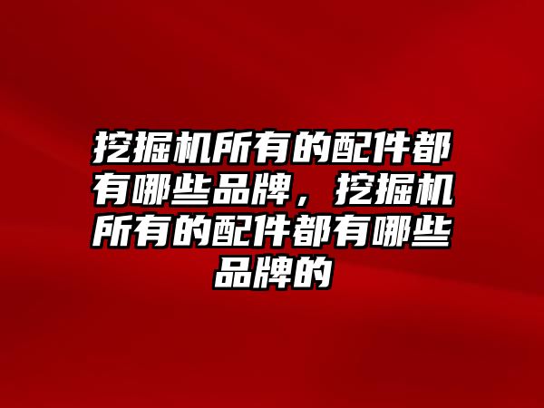 挖掘機所有的配件都有哪些品牌，挖掘機所有的配件都有哪些品牌的