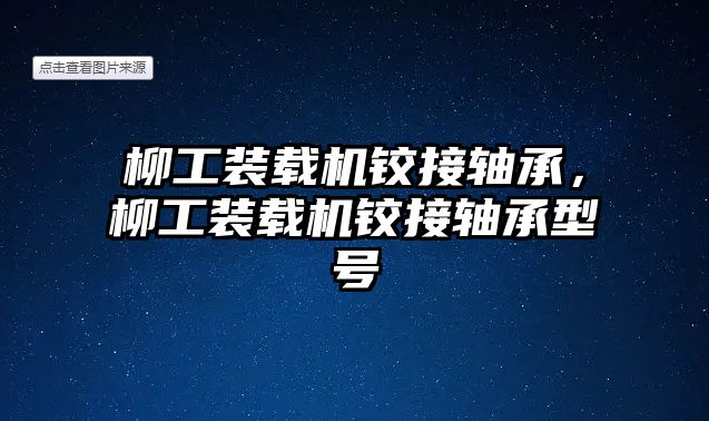 柳工裝載機鉸接軸承，柳工裝載機鉸接軸承型號