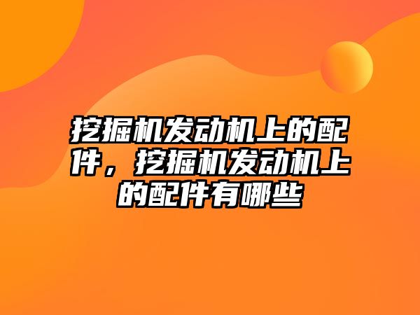 挖掘機發動機上的配件，挖掘機發動機上的配件有哪些