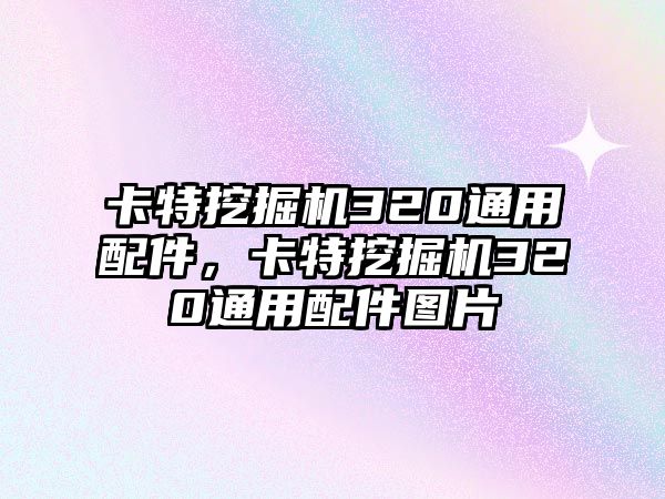 卡特挖掘機320通用配件，卡特挖掘機320通用配件圖片