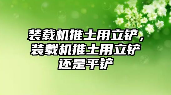 裝載機推土用立鏟，裝載機推土用立鏟還是平鏟