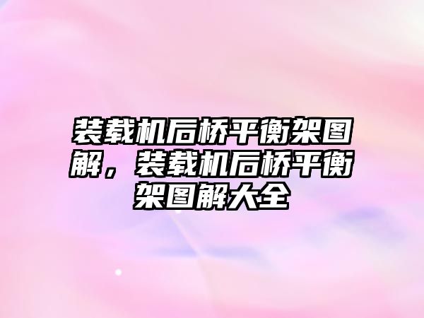 裝載機后橋平衡架圖解，裝載機后橋平衡架圖解大全