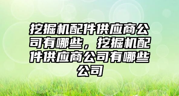 挖掘機配件供應商公司有哪些，挖掘機配件供應商公司有哪些公司