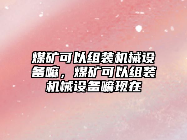 煤礦可以組裝機械設備嘛，煤礦可以組裝機械設備嘛現在