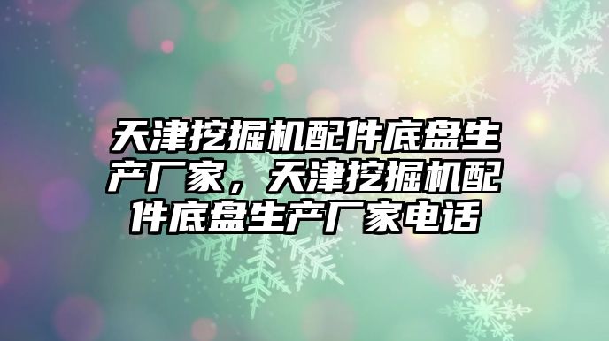 天津挖掘機配件底盤生產廠家，天津挖掘機配件底盤生產廠家電話