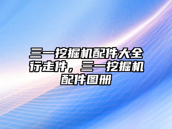 三一挖掘機(jī)配件大全行走件，三一挖掘機(jī)配件圖冊