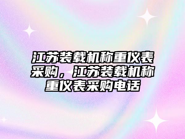 江蘇裝載機稱重儀表采購，江蘇裝載機稱重儀表采購電話