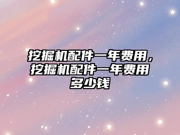 挖掘機配件一年費用，挖掘機配件一年費用多少錢