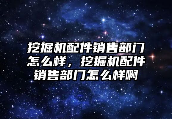 挖掘機配件銷售部門怎么樣，挖掘機配件銷售部門怎么樣啊