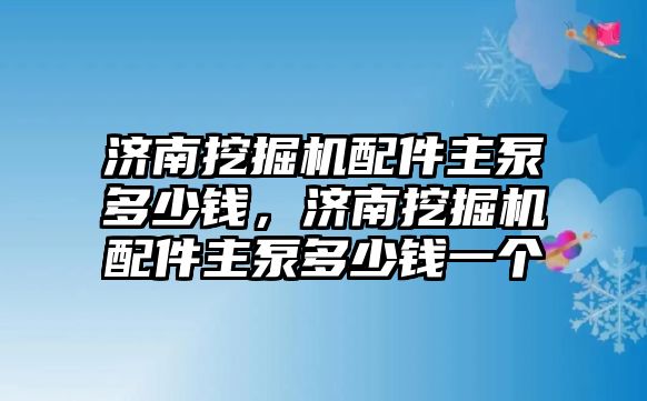 濟南挖掘機配件主泵多少錢，濟南挖掘機配件主泵多少錢一個