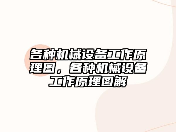 各種機械設備工作原理圖，各種機械設備工作原理圖解