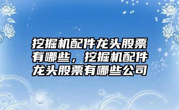 挖掘機配件龍頭股票有哪些，挖掘機配件龍頭股票有哪些公司