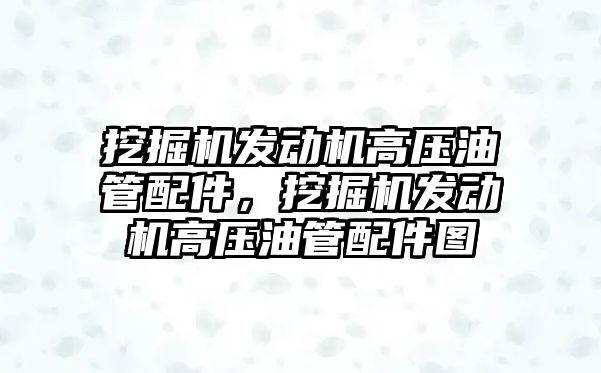 挖掘機發動機高壓油管配件，挖掘機發動機高壓油管配件圖