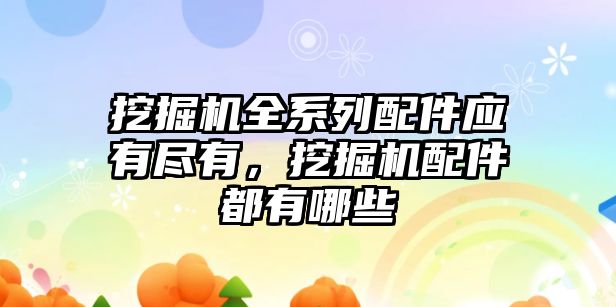 挖掘機全系列配件應有盡有，挖掘機配件都有哪些