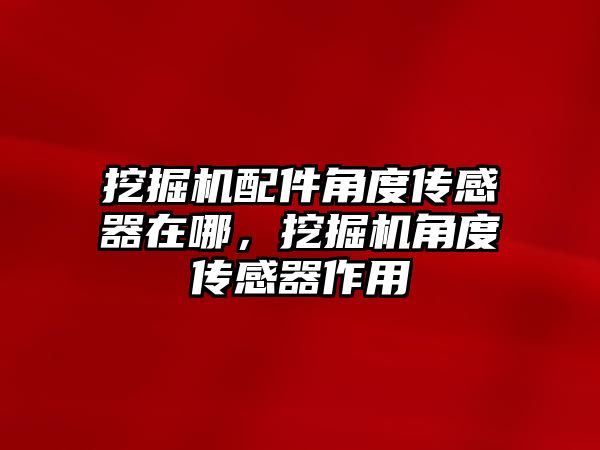 挖掘機配件角度傳感器在哪，挖掘機角度傳感器作用