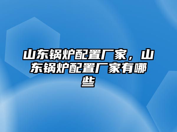 山東鍋爐配置廠家，山東鍋爐配置廠家有哪些