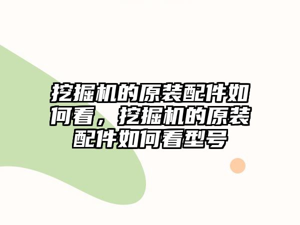 挖掘機的原裝配件如何看，挖掘機的原裝配件如何看型號