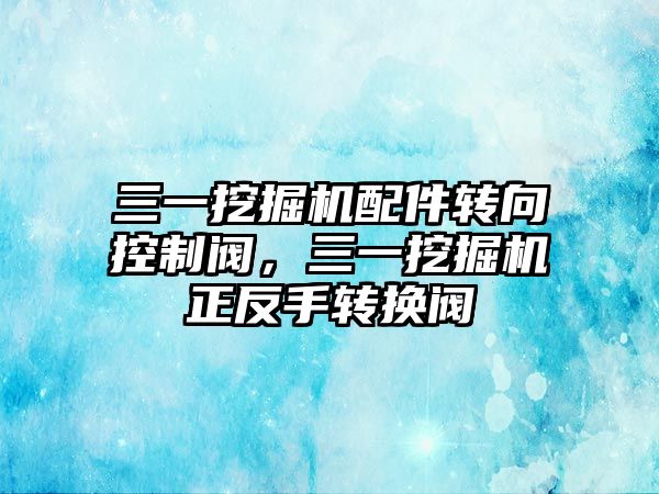 三一挖掘機配件轉向控制閥，三一挖掘機正反手轉換閥