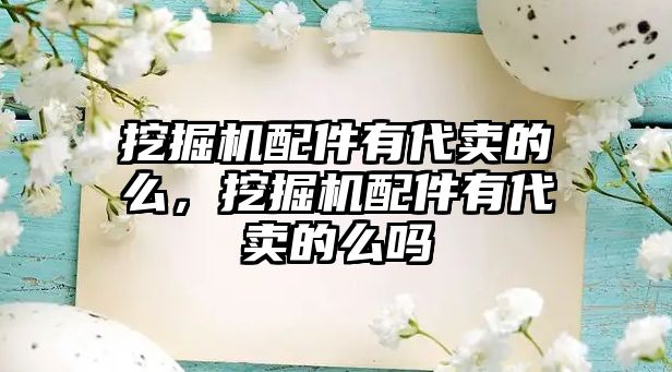 挖掘機(jī)配件有代賣的么，挖掘機(jī)配件有代賣的么嗎