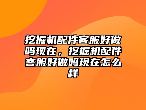 挖掘機配件客服好做嗎現在，挖掘機配件客服好做嗎現在怎么樣