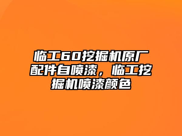 臨工60挖掘機原廠配件自噴漆，臨工挖掘機噴漆顏色