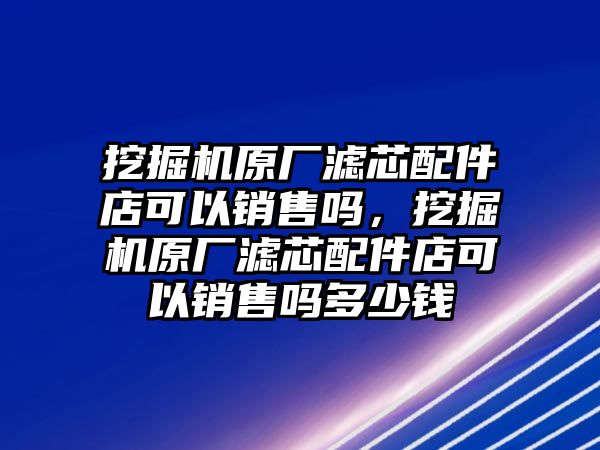 挖掘機原廠濾芯配件店可以銷售嗎，挖掘機原廠濾芯配件店可以銷售嗎多少錢