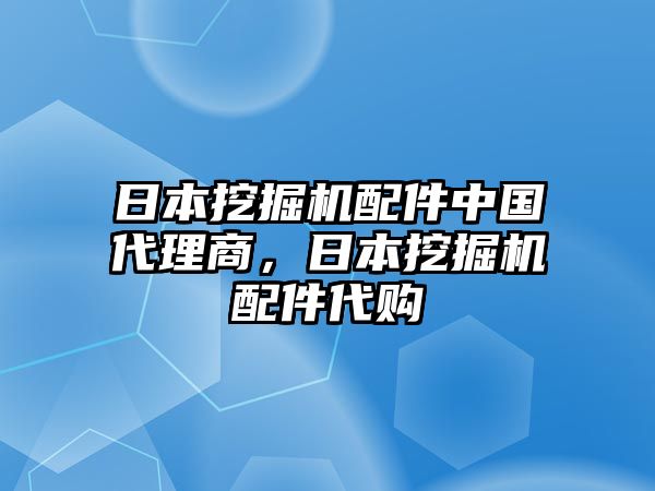 日本挖掘機配件中國代理商，日本挖掘機配件代購