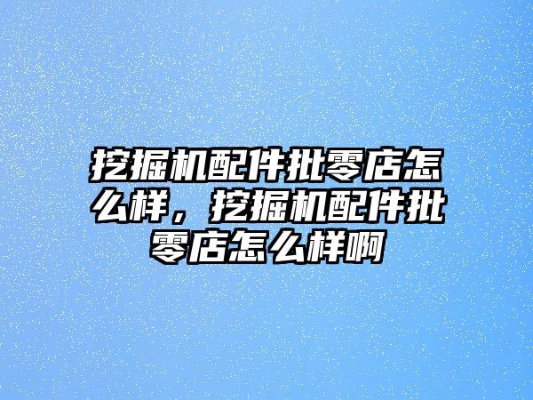 挖掘機(jī)配件批零店怎么樣，挖掘機(jī)配件批零店怎么樣啊