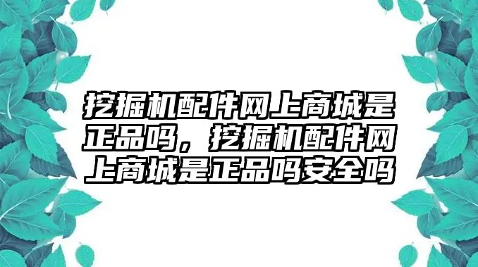 挖掘機配件網上商城是正品嗎，挖掘機配件網上商城是正品嗎安全嗎