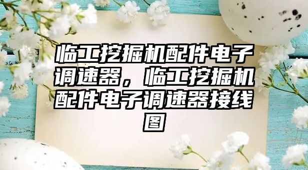 臨工挖掘機配件電子調速器，臨工挖掘機配件電子調速器接線圖