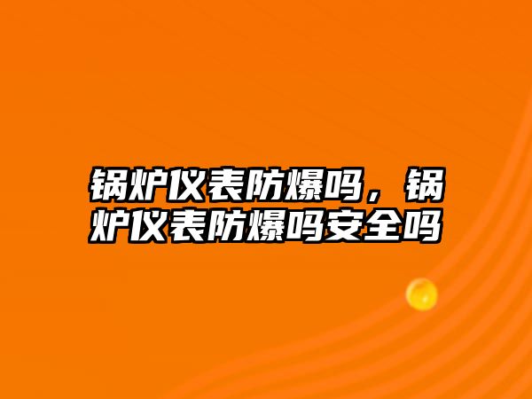 鍋爐儀表防爆嗎，鍋爐儀表防爆嗎安全嗎